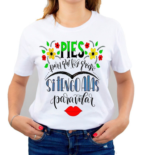 Polera 100% Algodón Feminista Frida Frases 8 Marzo C6