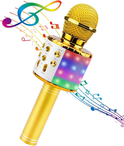 Micrófono Inalambrico Marca Bluefire/karaoke /oro