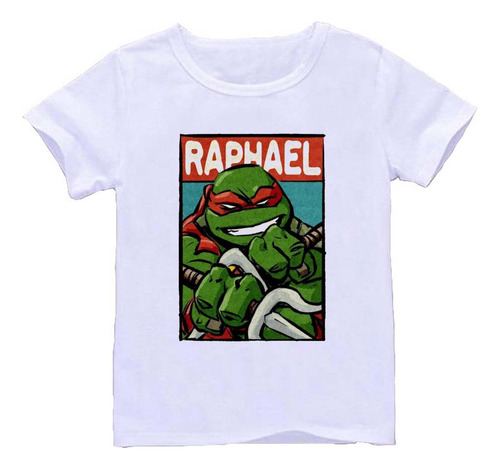 Remera Blanca Adultos  Tortugas Ninjas R17