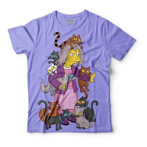 Remera Simpsons La Loca De Los Gatos Eleanor Muy Lejano