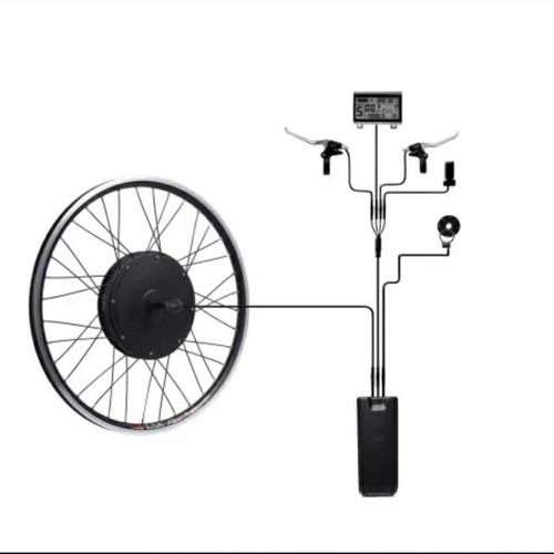 Imagen 2 de 10 de Kit Conversion A Bicicleta Electrica Motor 1000 Watts Rin 26