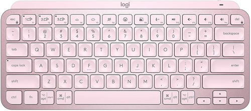 Teclado Inalámbrico Logitech Mx Keys Mini Bluetooth Rosa Led