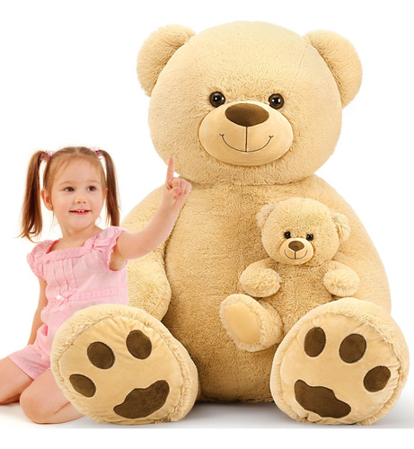 Muiteiur Juego De Oso De Peluche Gigante Marron Claro De 51