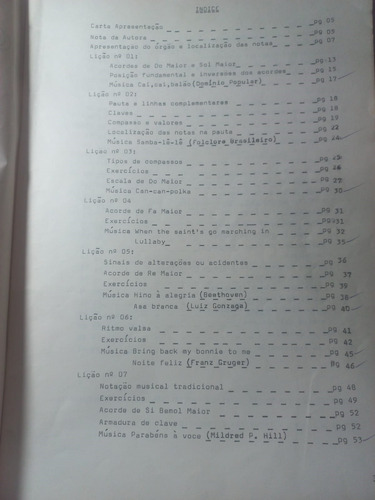 Livro Vera Lúcia Magnoli Curso De Órgão Eletrônico 1 Parte (Usado)
