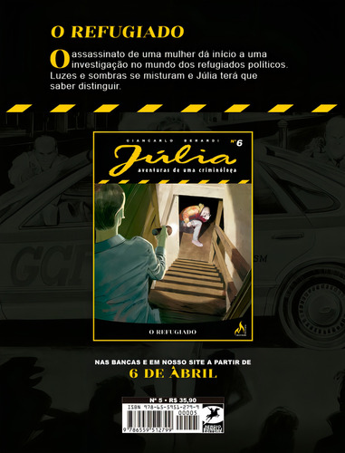Júlia Nova Série Vol. 5: Arquivo morto, de Berardi, Giancarlo. Editorial Edições Mythos Eireli, capa mole em português, 2022