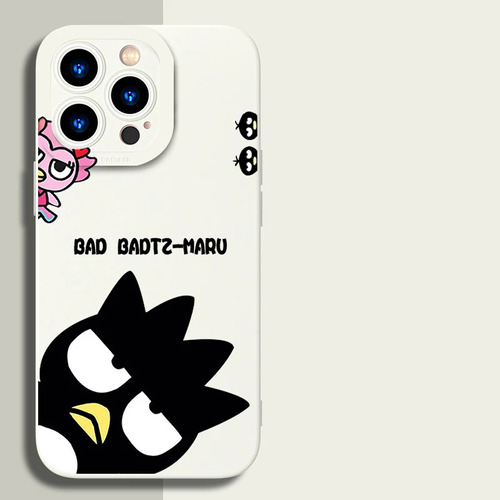 Funda De Silicona Sanrio Bad Badtz Maru Para iPhone 15, 2 Un