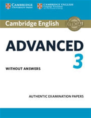 Cambridge  English Advanced 3 -  Student`s Without Key / Cam