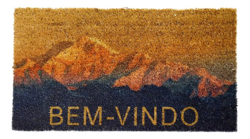 Capacho De Porta Fibra De Coco Montanhas 60X33Cm Uzoo