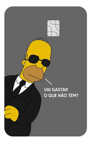 Adesivo Para Cartão De Crédito/débito Homer