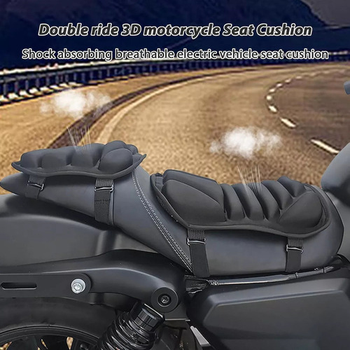 Para Cojín Para Pasajero De Motocicleta Con 2 Almohadillas