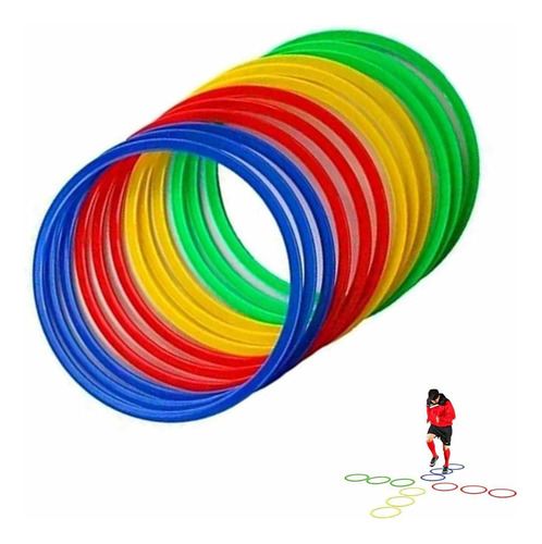 Set X12 Aros De Agilidad 40cm Entrenamiento Deporte Futbol