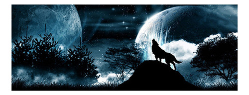 Luna Llena Y Lobo Para Camión Jeep Suv Pickup 3d, Parabrisas