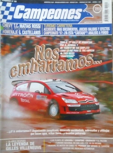Campeones 189 Poster Giga Chevy Matías Rossi,castellanos