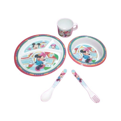 Set De Plato De Bebe  Taza Platos Tenedor Cuchara