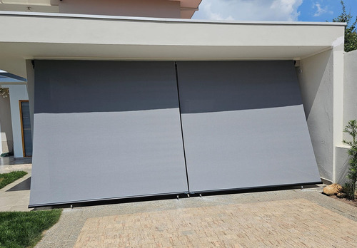 Toldo Vertical Retrátil Alfaplex Tela Solar 3% Grafite Cor Grafite - Acabamento Preto
