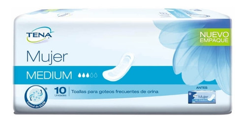 Toallas Tena Mujer Medium - Unidad a $1177