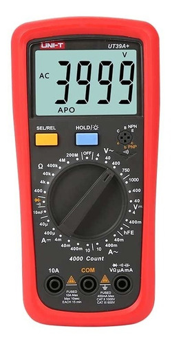 Multimetro Digital Unit Ut39a+ Multiuso Buzzer Transistor