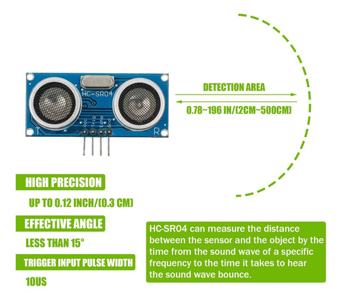 10 Pzas Sensor Ultrasonico Hc-sr04 Para Arduino