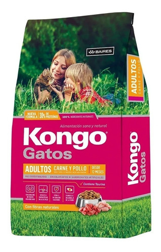 Alimento Kongo Gato Adulto Carne / Pollo X 8 Kg Nuska