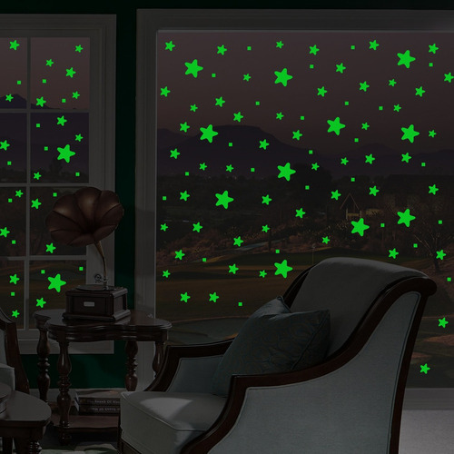 Xi1 Pegatinas De Pared Luminosas Papel Tapiz De Calcomanía