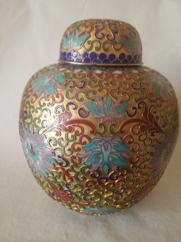 Antiguo Potiche Cloisonne