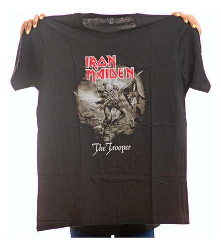 Remera Iron Maiden Trooper Talle Grande Laser Rock