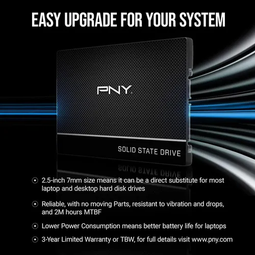 Pny Cs900 250gb 3d Nand 2.5 Sata Iii Internal Solid Stat...