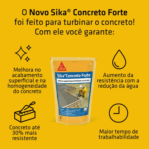 Imagem 5 de 5 de Aumentar A Resistência Do Concreto Sika Concreto Forte 1l