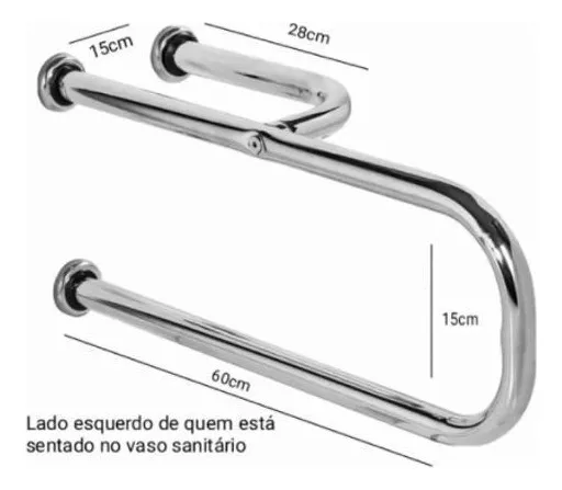 Terceira imagem para pesquisa de barra de apoio para vaso sanitário