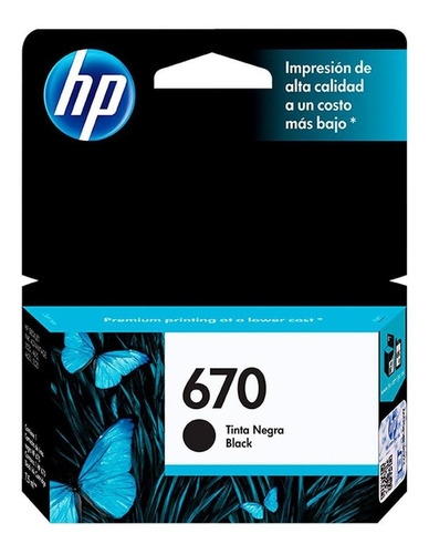 Cartucho Tinta Hp 670 Negro Deskjet Ink Advantage 3525