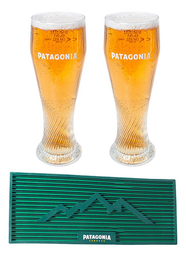  Vasos Riegsee 500 Ml X2 Cerveza + Beermat Patagonia