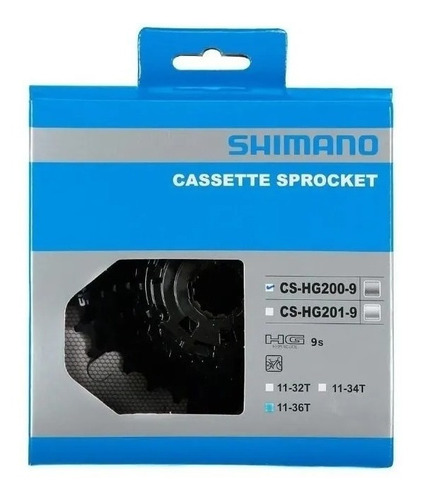 Piñon Bici Shimano Hg200 9v 11-36 T Cassette Altus Acera