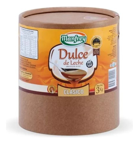Dulce De Leche Manfrey Clásico 3kg - Sabor Irresistible