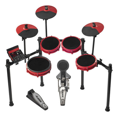 Batería Electrónica Alesis Nitro Max Kit Special Edition Red Color Rojo