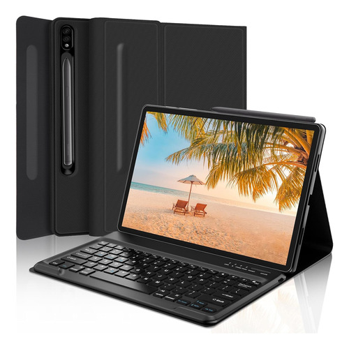 Funda Para Samsung Galaxy Tab S7 Fe Con Teclado De 12.4 PuLG