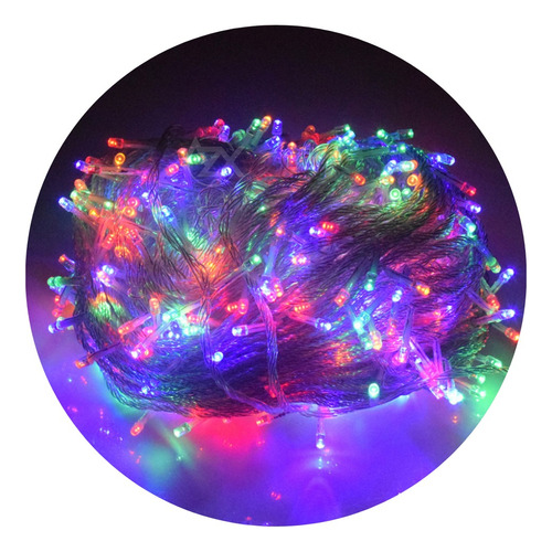 Cordão Pisca Pisca Colorido 8m Enfeites Natal Decoração Led Cor Das Luzes Colorido/fio Transparente 220v