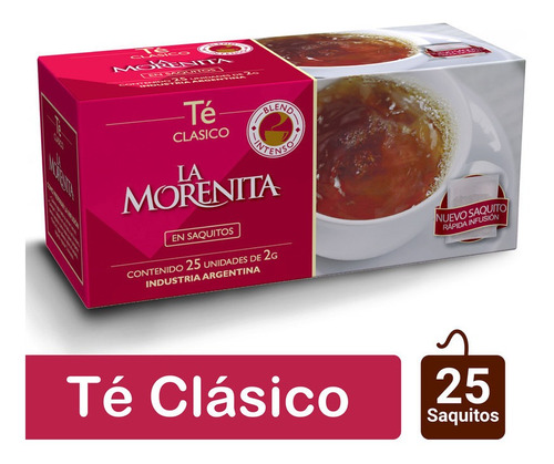 Morenita Te Clasico En Saquitos X 25 Unidades