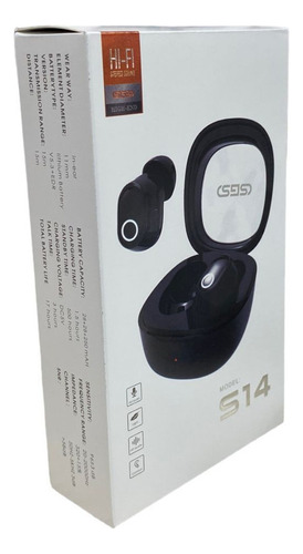 Auricular Bluetooth 5.0 Tactil Resistentes Al Sudor Ip67 S14 Color Negro