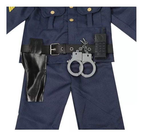 Traje De Rendimiento Uniforme De Policía Cos Para Niños