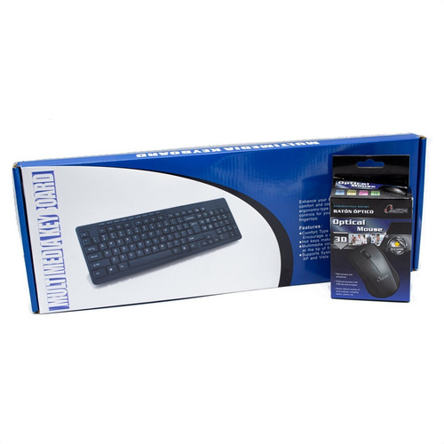 Imagen 6 de 7 de Combo Alámbrico: Teclado Usb Multimedia + Mouse Óptico Usb