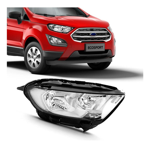 Farol Ecosport 2019 2020 Elétrico Com Projetor Sem Led