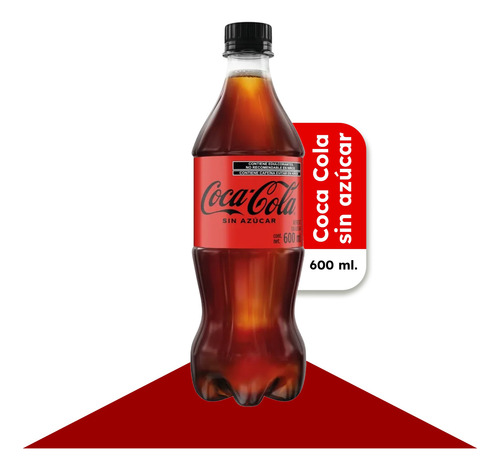 Coca-cola® Sin Azucar Botella Pet De 600 Ml No Retornable