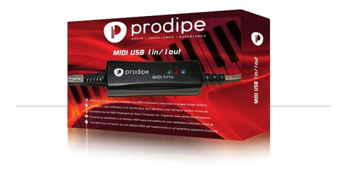 Cable Interface Midi-usb Prodipe 1in/1out