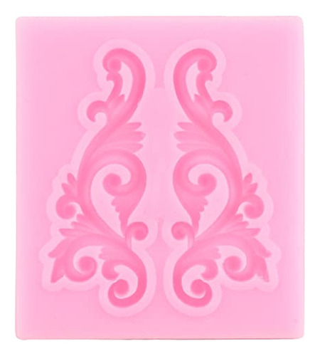 Fondant De Silicona Con Forma De Volutas, Estilo Barroco, De