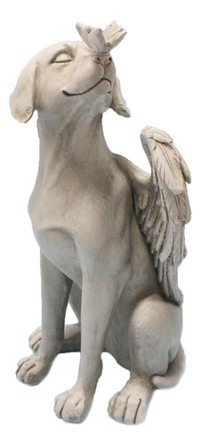 Estatua Conmemorativa Con Forma De Ángel Y Perro, Adorno Dec