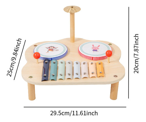 Juguete Musical De Madera, Instrumento De Percusión De