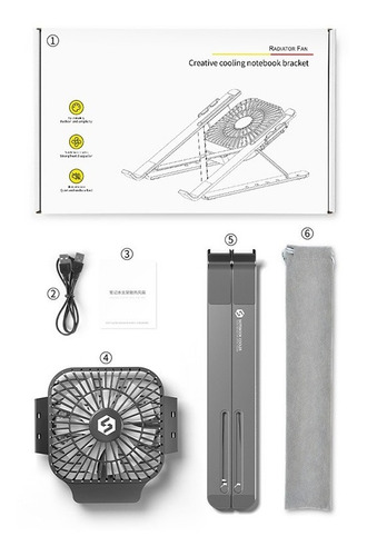 Imagen 1 de 5 de Soporte Para Portátil Laptops Tablets 100% Aluminio