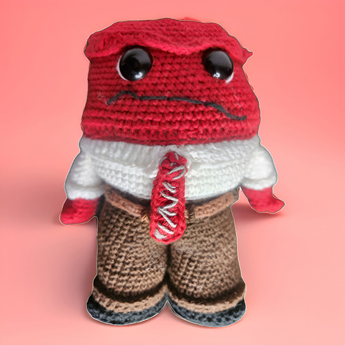 Furia: Amigurumi Del Personaje De Intensamente - 18 Cm