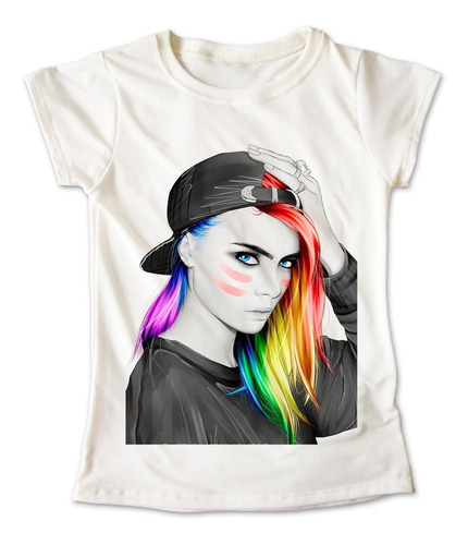 Blusa Cara Delevigne Unicornio Playera Estampado #261