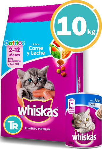 Imagen 1 de 5 de Ración Whiskas Gatitos Kitten + Obsequio